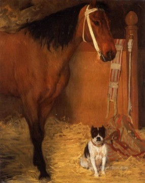  Perro Pintura - Edgar Degas en los establos de caballos y perros